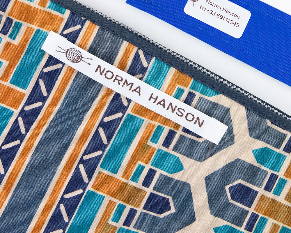 Etiqueta con nombre para coser