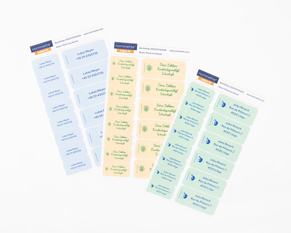 Pegatinas con nombre