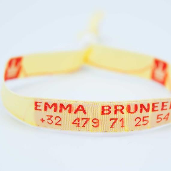 Pulsera SOS con cierre plástico