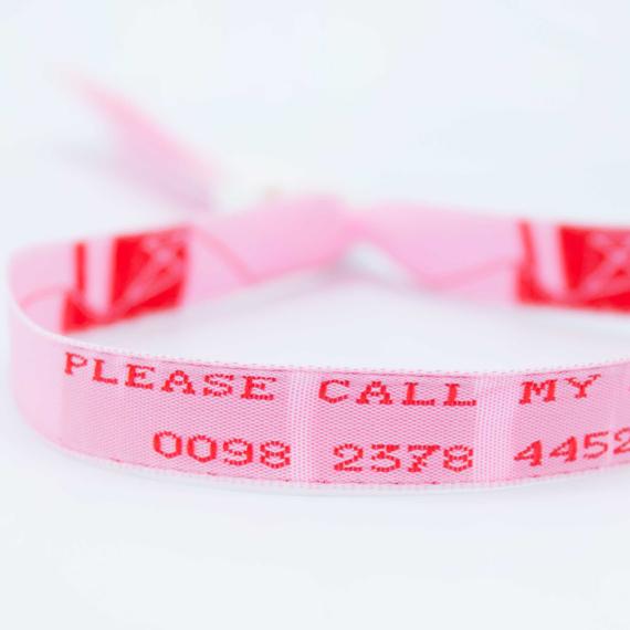 Pulsera SOS con cierre plástico