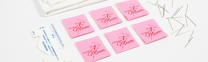 Etiquetas para coser tafetán 